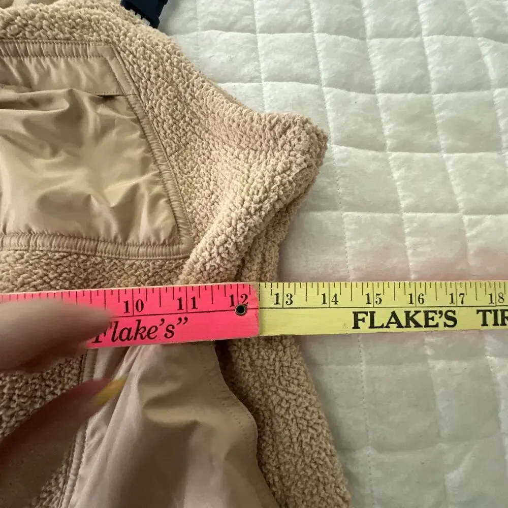Nike Overalls Kids Large Tan Sherpa Fleece Bib Outdoor Casual Activewear Gorp